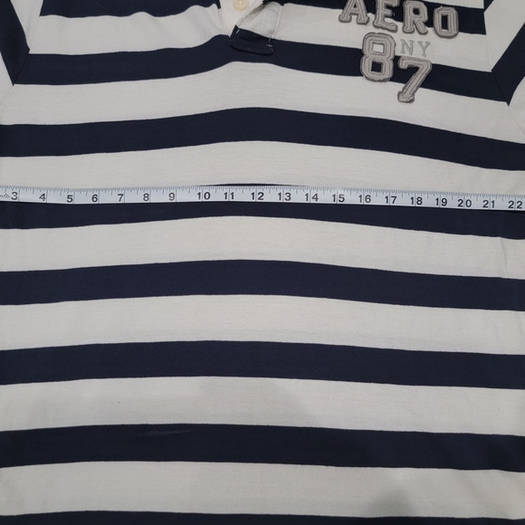 Aeropostale Classic Blue and White Polo Shirt - Picture 5 of 7